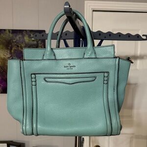 Kate Spade Mint Green Leather Tote Bag